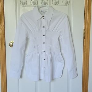 GANNI white shirt button down size 34